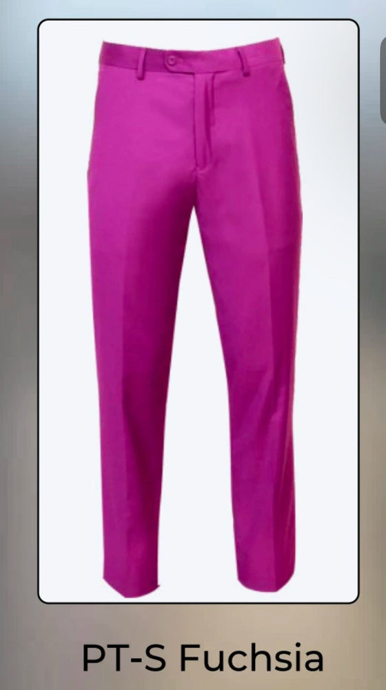 Men’s Fuchsia Dress Pants – Slim Fit Stylish Formal Trousers for Parties in Hot Pink Color