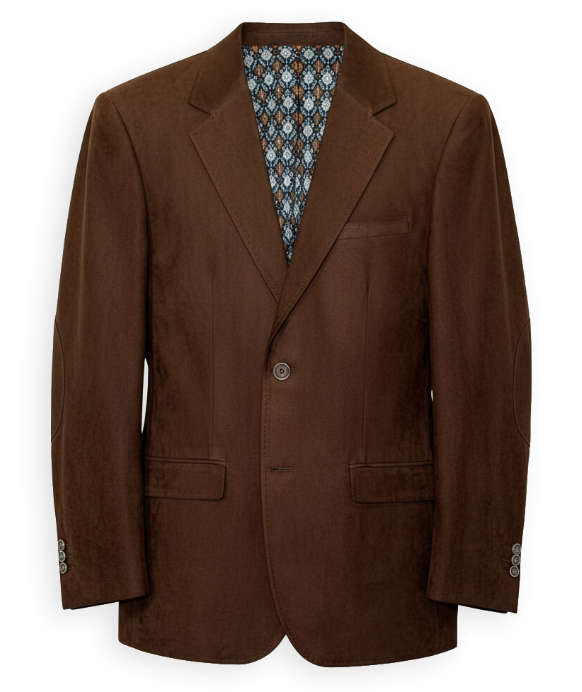 Men’s Brown Suede Western Blazer – Cowboy Sport Coat Jacket for Weddings & Country Wear