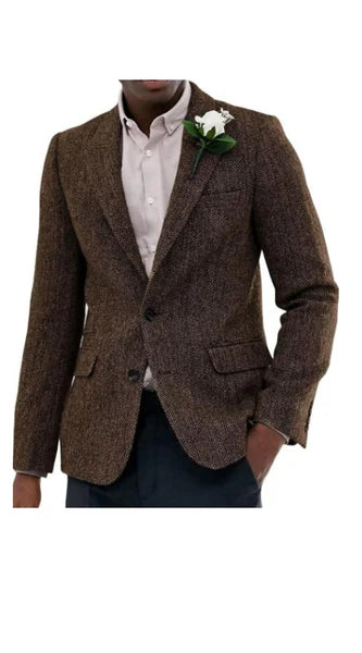 Mens Brown Tweed Blazer