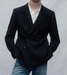 Men’s Navy Blue Double Breasted Blazer – Formal Sport Coat