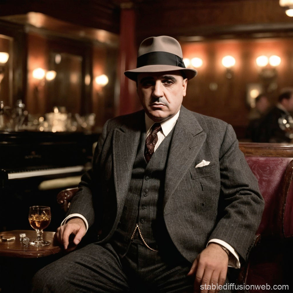 Al Capone Men’s Charcoal Gray Stripe 3-Piece Gangster Style Suit – 1920s Jazz Club Inspired Formal Suit Outfit