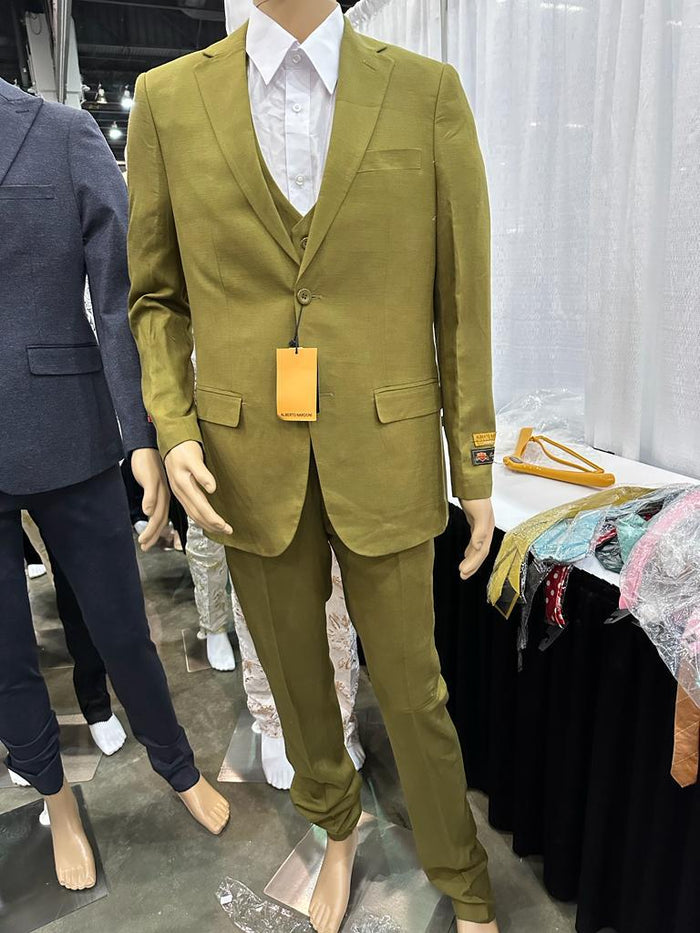 Men’s Olive Green Blazer Sport Coat – Fabric Summer in pistachio sage green