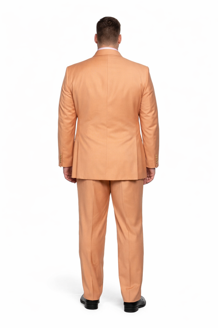 Peach Royale Double-Breasted 3-Piece Luxury Suit by Rossiman