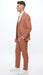 peach 3 piece suit for men