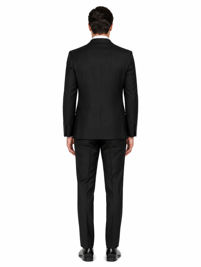 Peak Lapel Suit Black