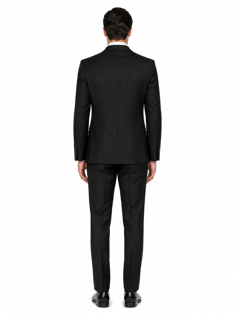 Peak Lapel Suit Black