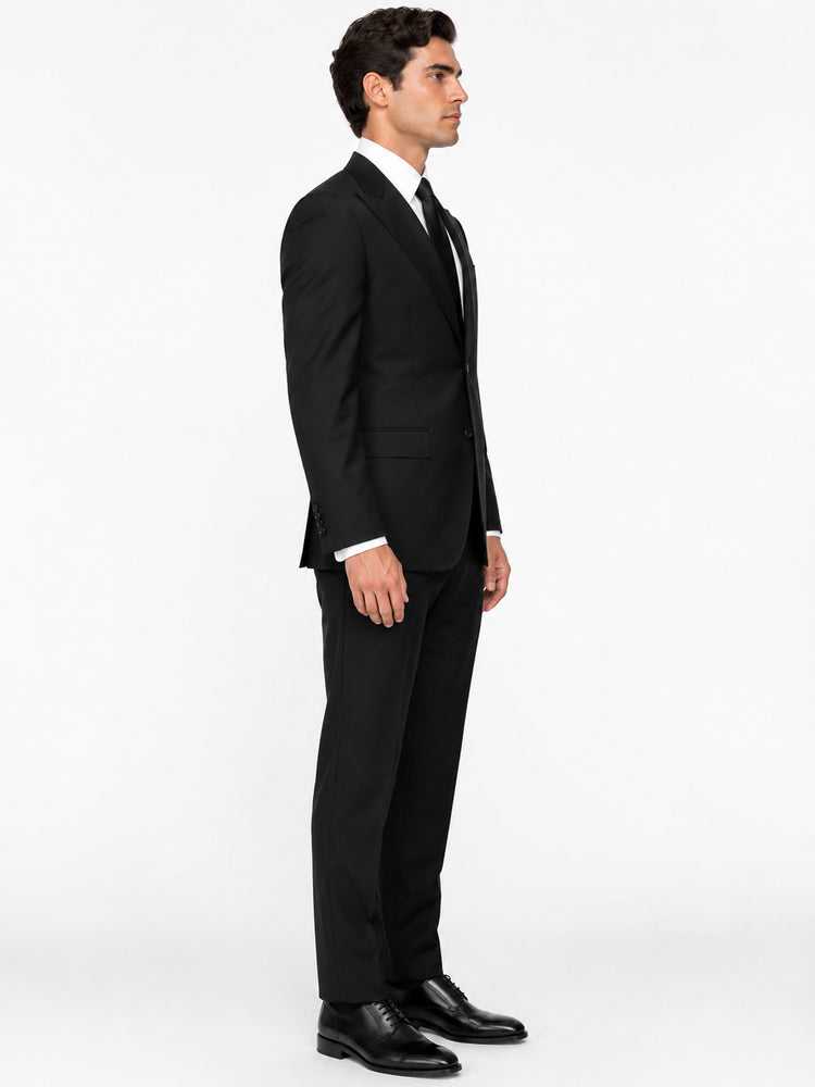Peak Lapel Suit Black