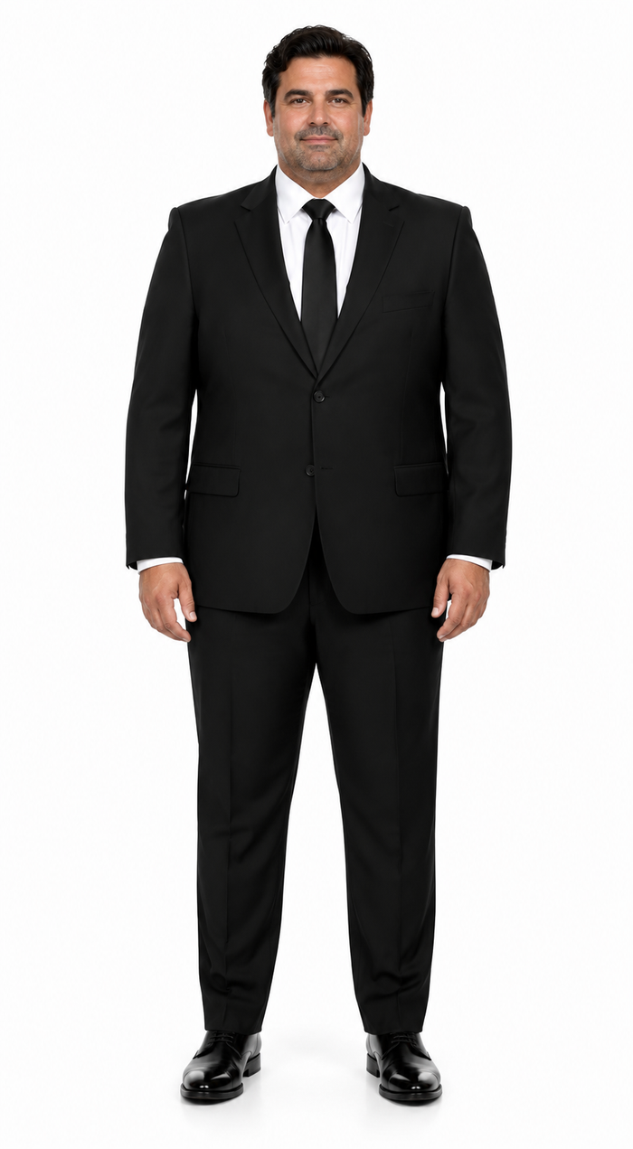Peak Lapel Suit Black