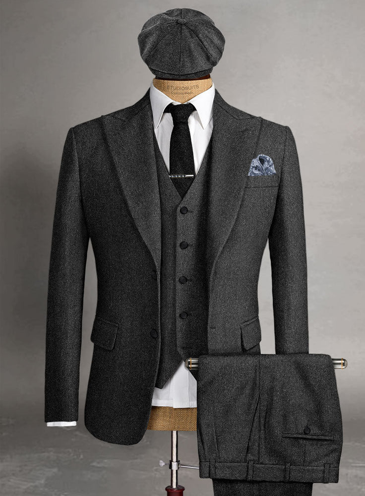 Mens Great Gatsby Outfit - 1920s Gangster Outfit Look in Charcoal