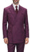 Statement SIENA Burgundy Double Breasted Suit - 58 Long or 58 Regular Jacket+52/54 Adjustable Pants (Fabric: poly/rayon blend)