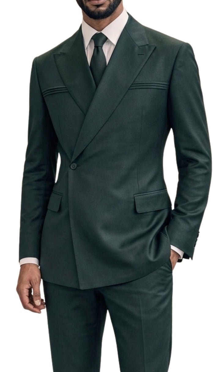 Statement SIENA Hunter Double Breasted Suit - 58 Long or 58 Regular Jacket+52/54 Adjustable Pants (Fabric: poly/rayon blend)