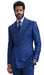 Statement SIENA Sapphire Double Breasted Suit - 58 Long or 58 Regular Jacket+52/54 Adjustable Pants (Fabric: poly/rayon blend)
