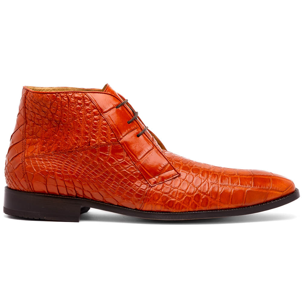 Marco Di Milano Pietro Alligator Honey Chukka Boots 