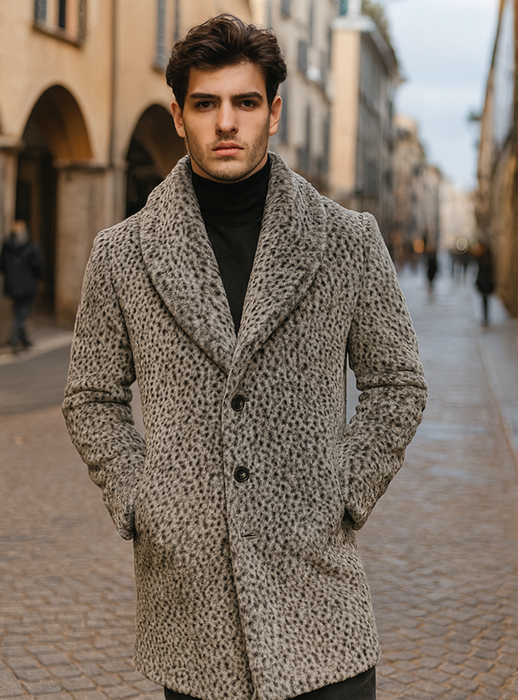 Luxury Leopard Faux Fur Pimp Coat – 1920s Vintage Gangster Style