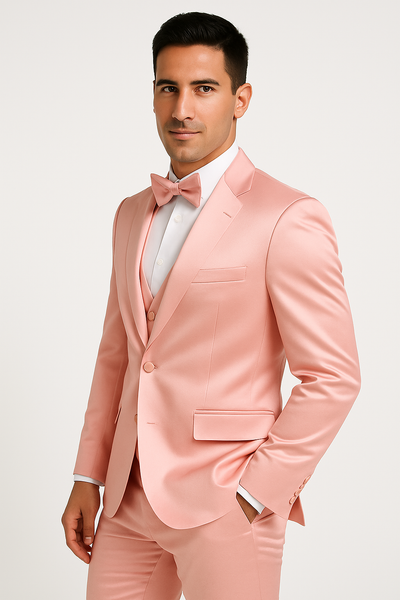 Groomfit-Pink-satin-tuxedo-ensemble