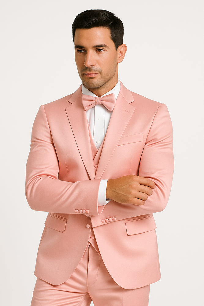 Groomfit-Pink-satin-tuxedo-ensemble