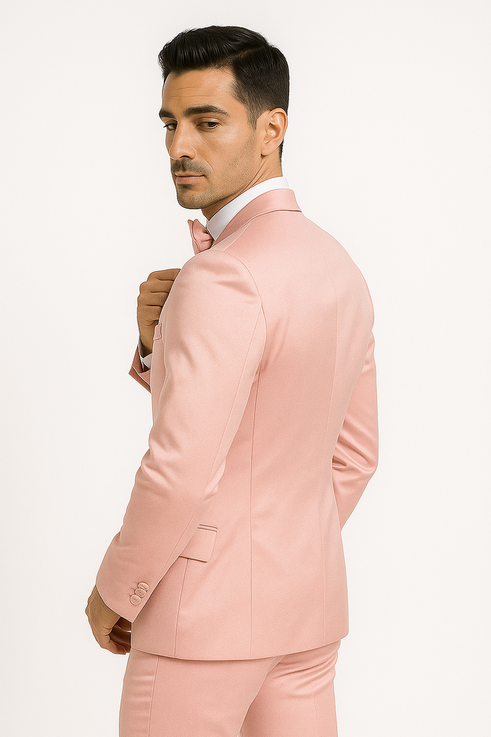 Groomfit-Pink-satin-tuxedo-ensemble
