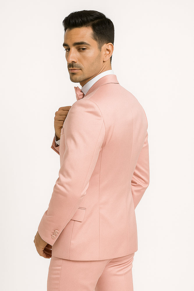 Groomfit-Pink-satin-tuxedo-ensemble