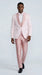 Pink Patterned Tuxedo Set with Shawl Lapel – Wedding & Prom