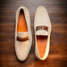 Zelli Pisa Italian Suede Hand-Woven Loafer Stone (16-696-STN)