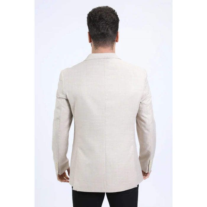Platini Men’s Modern Fit Beige Blazer Jacket