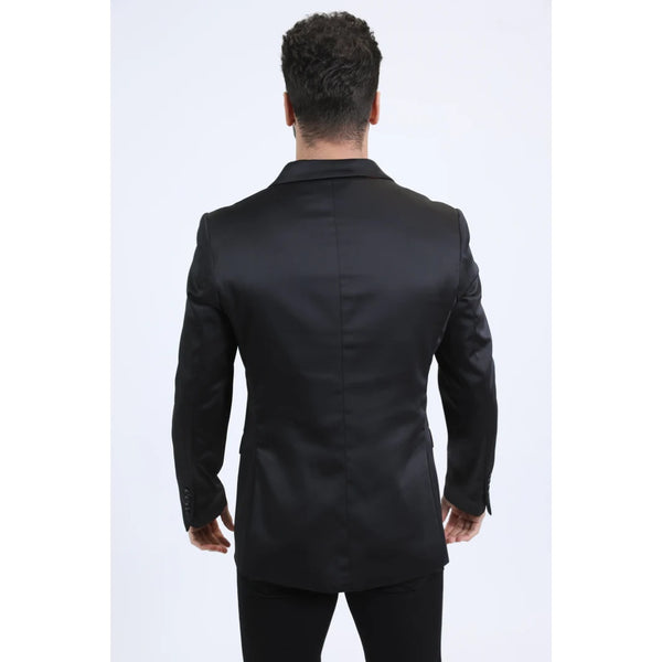 Platini Men’s Sleek Black Modern Fit Blazer