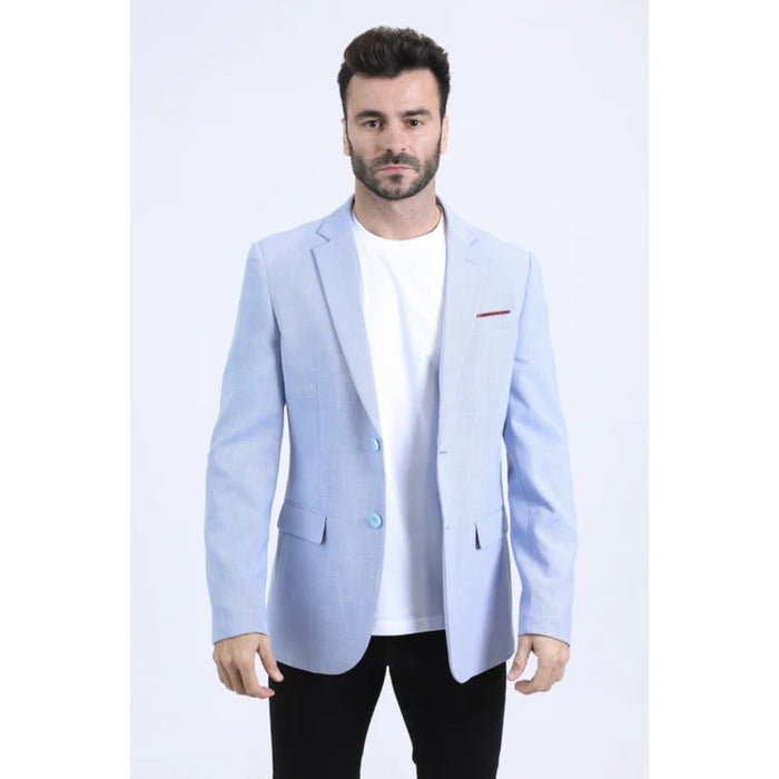 Platini Men’s Tailored Modern Fit Blazer – Blue