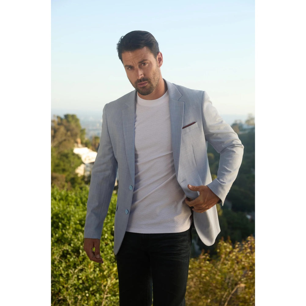 Platini Men’s Tailored Modern Fit Blazer – Blue