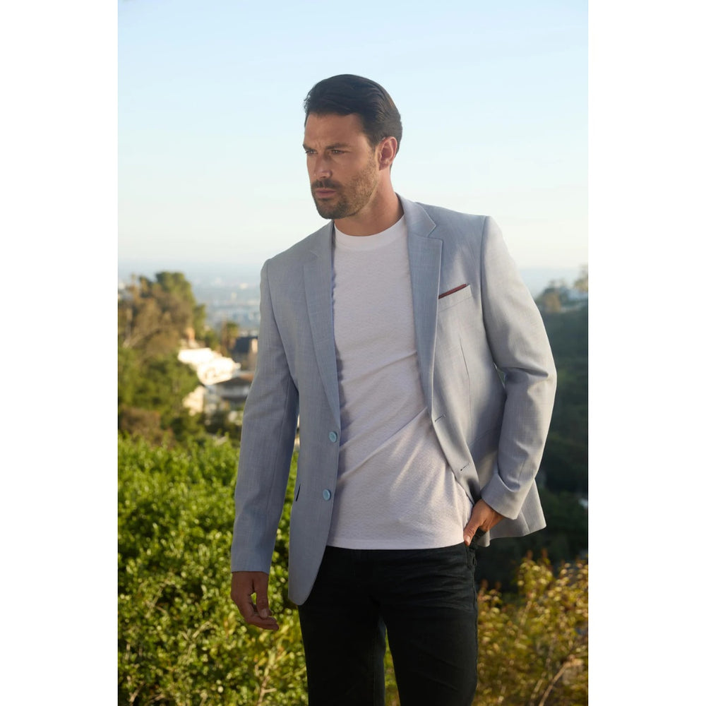 Platini Men’s Tailored Modern Fit Blazer – Blue