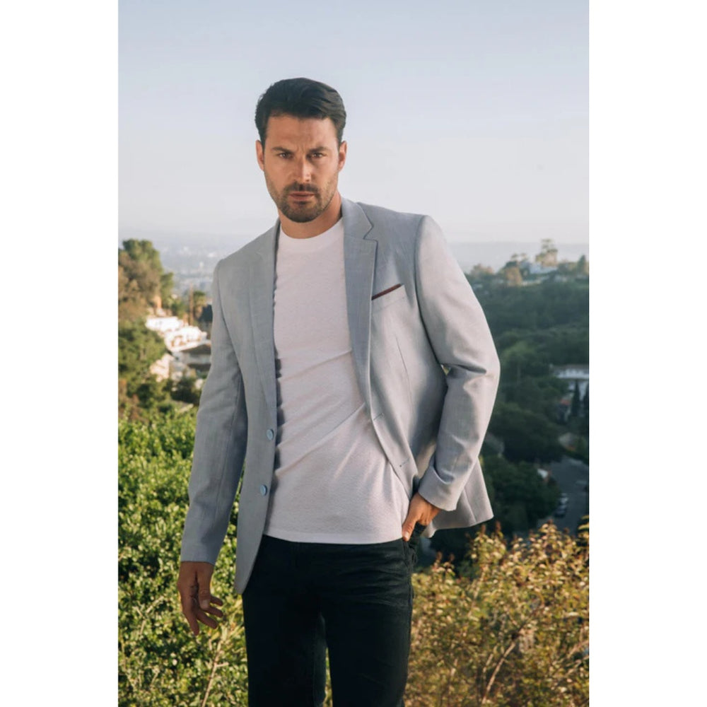 Platini Men’s Tailored Modern Fit Blazer – Blue