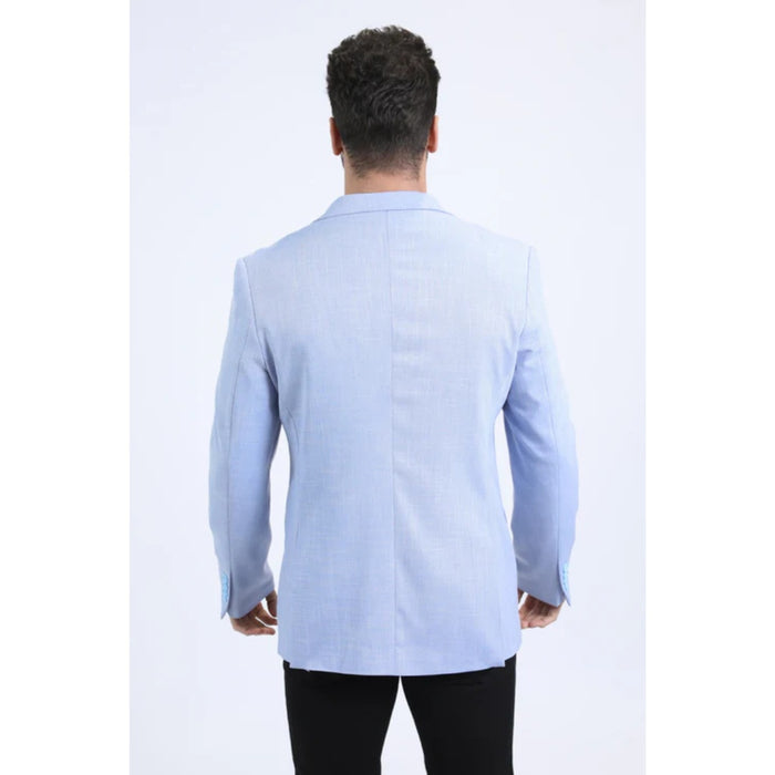 Platini Men’s Tailored Modern Fit Blazer – Blue
