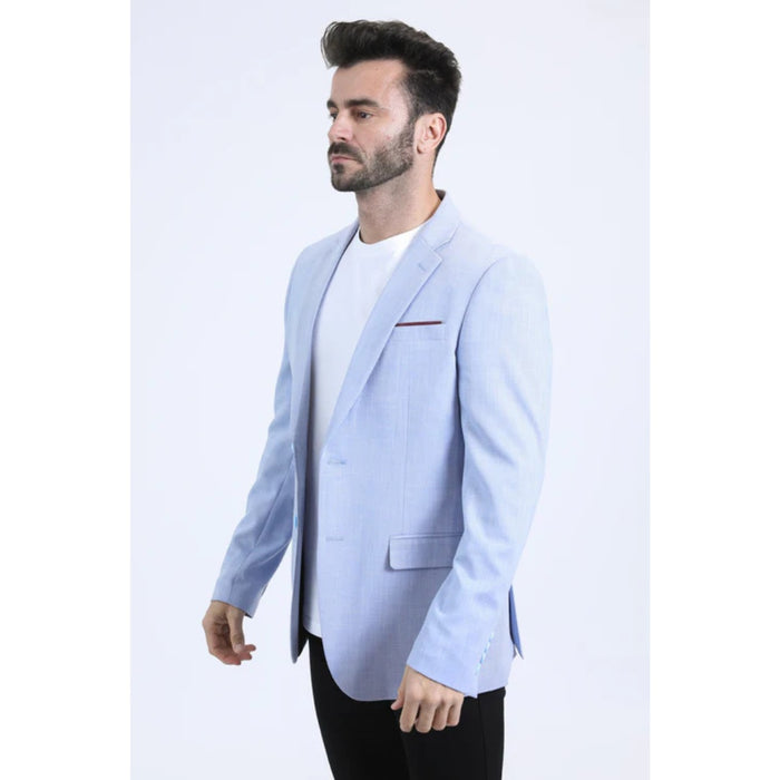 Platini Men’s Tailored Modern Fit Blazer – Blue