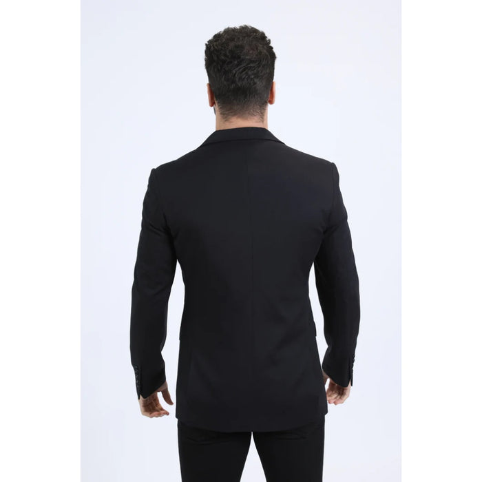 Platini Men’s Tailored Modern Fit Blazer in Black