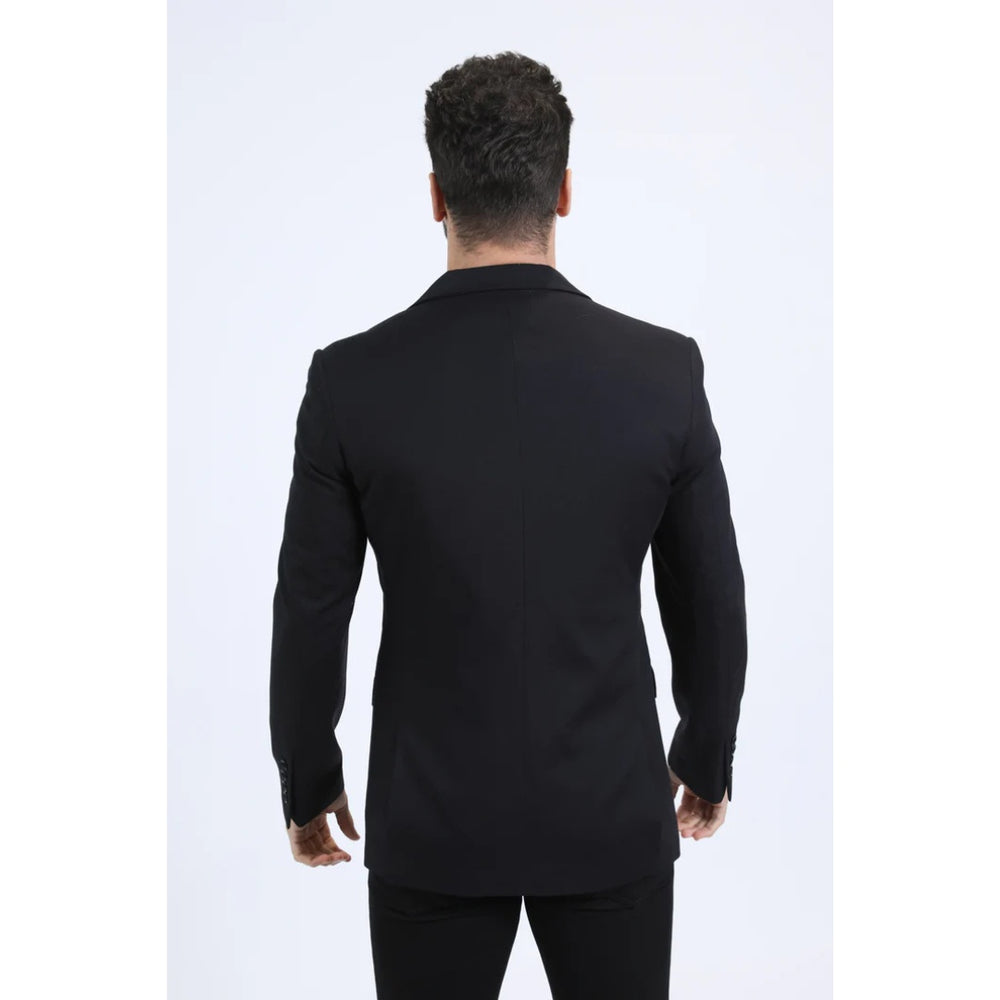 Platini Men’s Tailored Modern Fit Blazer in Black