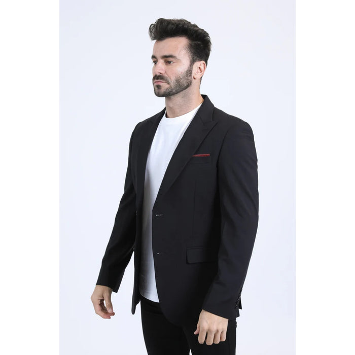 Platini Men’s Tailored Modern Fit Blazer in Black