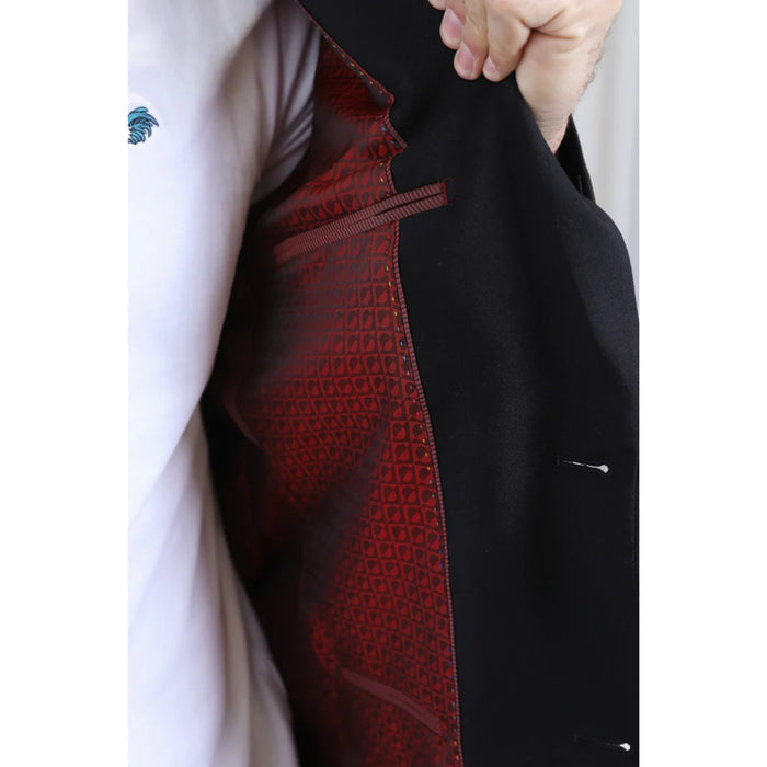 Platini Men’s Tailored Modern Fit Blazer in Black