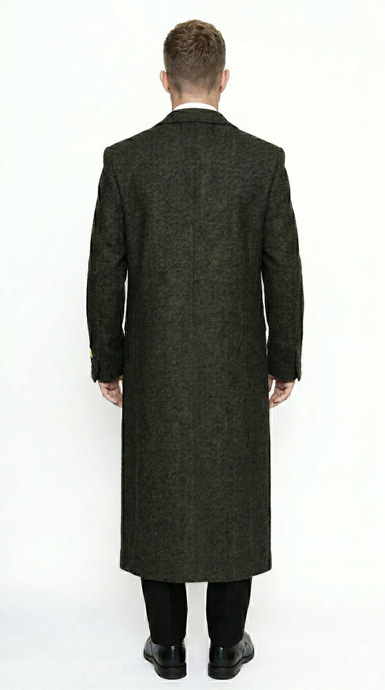 Men's Big and Tall Brown Long Overcoat Winter Dress Topcoat Wool Blend Formal Coat 4XL 5XL 6XL Heavyweight Cold Weather Outerwear