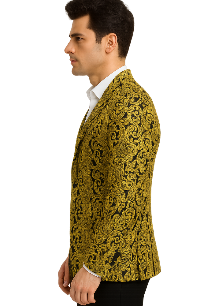 Big and Tall Tuxedo Fashionable Paisley Tuxedo Sparkling Pattern Blazer Available In Big and Tall Sizes