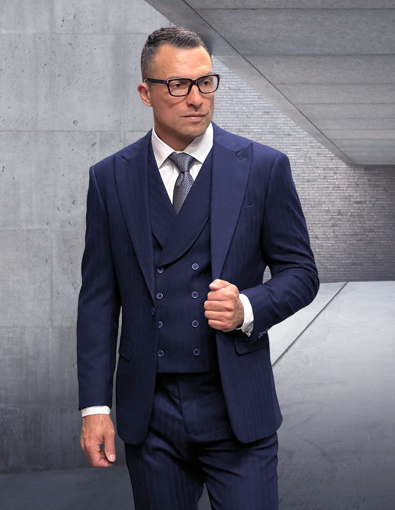 Statement Suits - Wool Suits - Six Button Modern Fit Perfect for Business in 10 colors