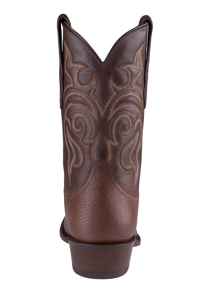 Men's Brown Sharkskin J-Toe Cowboy Boots: Los Altos Western Dress Boots