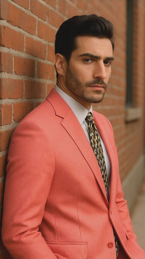 men’s coral sport coat