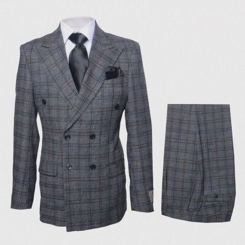 Charcoal with Blue Plaid by Rossiman