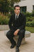 Men’s Black Wool-Blend Topcoat