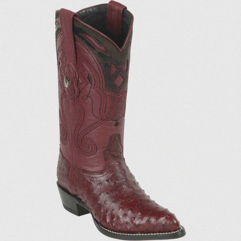 Men's Wild West Ostrich Skin J Toe Boots 