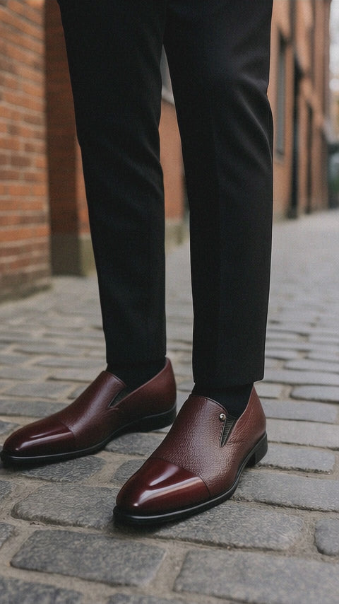 close-up-of-burgundy-leather-texture