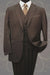 Classic Vested 3 Pieces 2 Button Dark Brown Stripe ~ Pinstripe Men's Suit