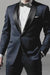 Men’s Satin Shawl Lapel Dark navy tuxedo suit