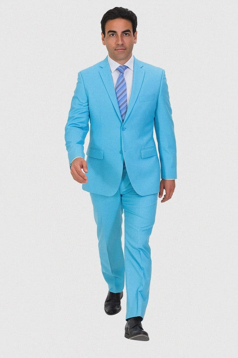Men's Sky Baby Blue Turquoise 2 Piece 