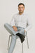Gray Shiny Sharkskin Pant 