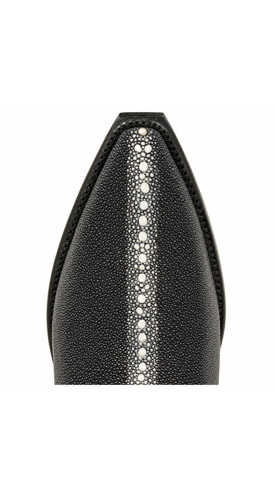 Los Altos Row Stone Stingray Snip Toe Boot - Black